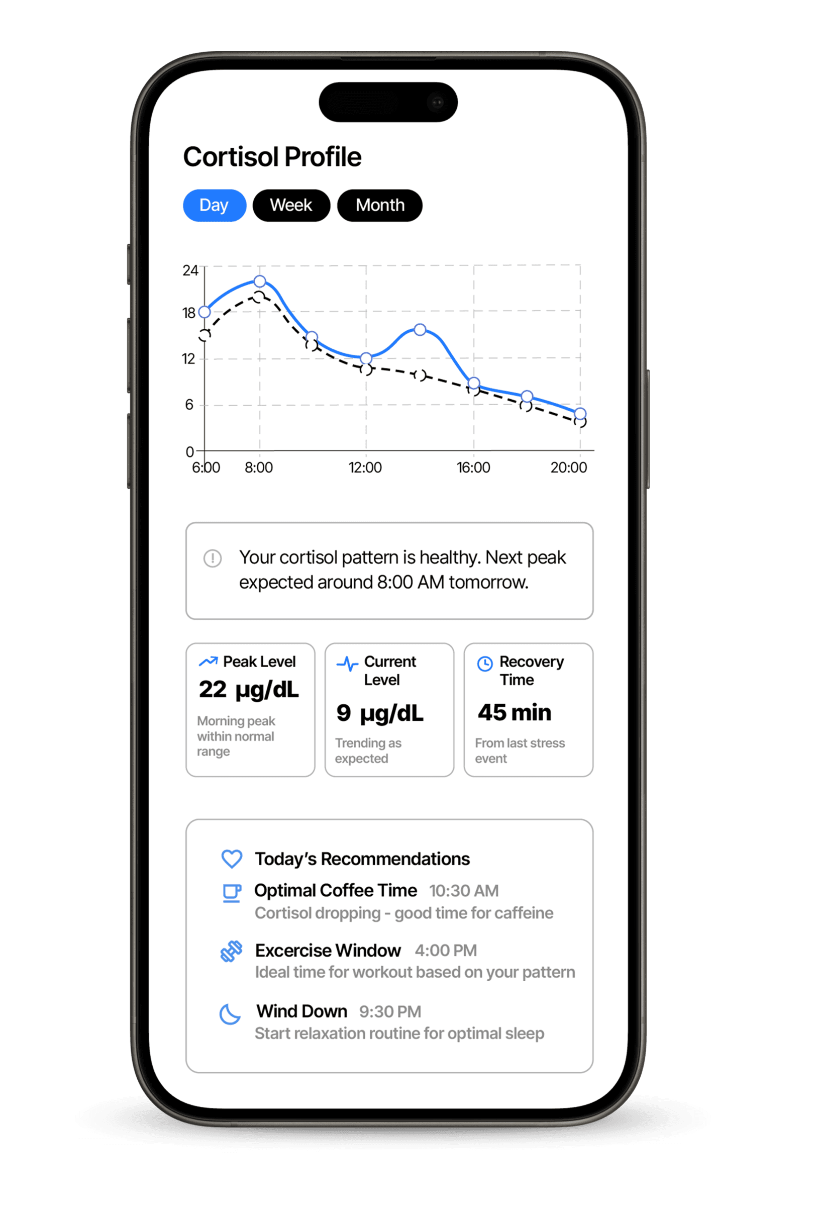 CortiTrack App Mockup